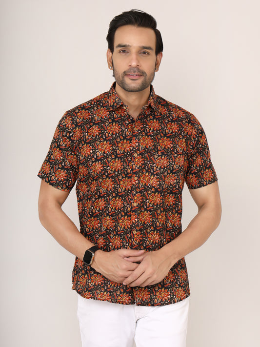 Sanganeri Cotton Kalamkari Print Shirt
